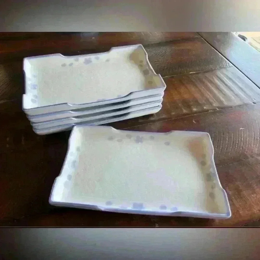 Five vintage sushi tray/plates